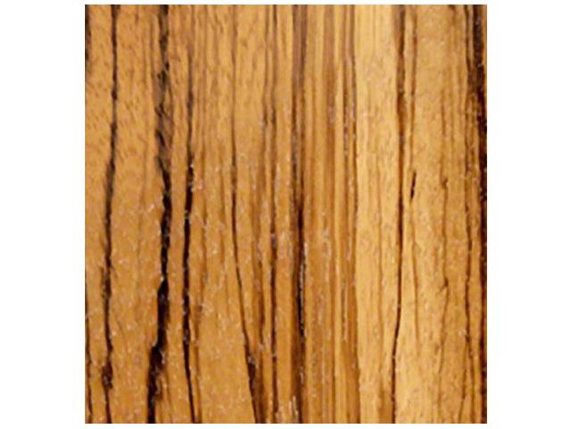 RETROLINER Real Wood Bed Liner; Zebra Wood; HydroSatin Finish; Polished Stainless Punched Bed Strips (97-03 F-150 Flareside)