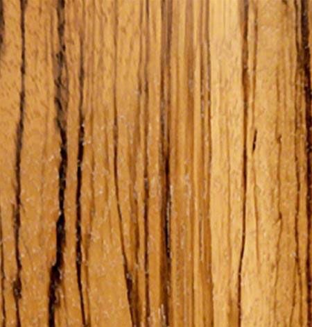 RETROLINER Real Wood Bed Liner; Zebra Wood; HydroShine Finish; Polished Stainless Punched Bed Strips (21-24 F-150 w/ 5-1/2-Foot Bed)