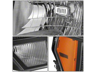 RGB LED DRL Headlights; Black Housing; Clear Lens (09-14 F-150 w/ Factory Halogen Headlights)