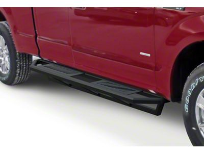 Rocker Armor Side Step Bars; Matte Black (15-25 F-150 SuperCab)