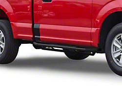 Rocker Armor Side Step Bars; Matte Black (15-24 F-150 Regular Cab)