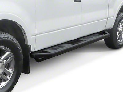 Rocker Armor Side Step Bars; Matte Black (04-08 F-150 SuperCrew)