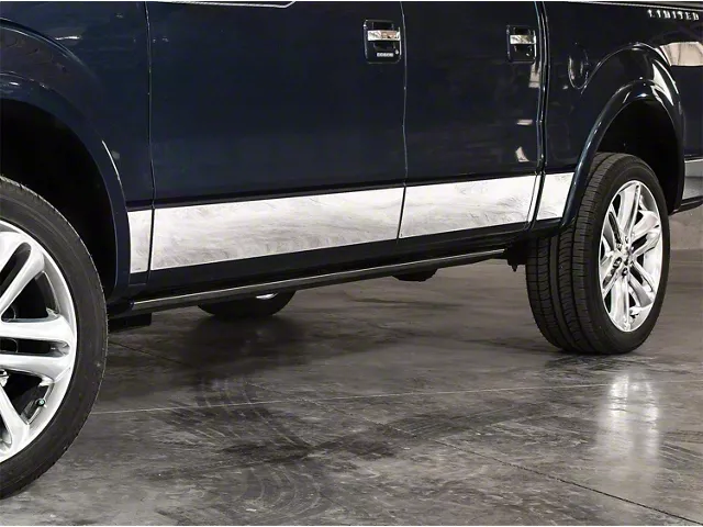 Rocker Panel Stainless Steel Molding (15-20 F-150 SuperCab w/ 6-1/2-Foot Bed)