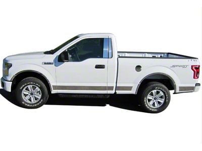 Rocker Panel Trim; Stainless Steel (15-20 F-150 Regular Cab)