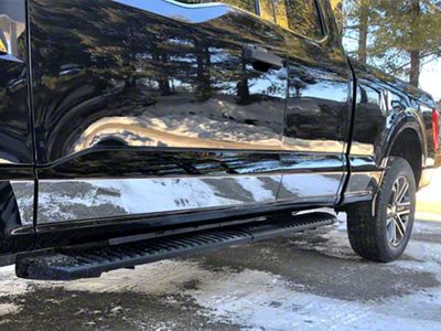 Rocker Panel Trim; Stainless Steel (21-24 F-150 SuperCab w/ 6-1/2-Foot Bed)