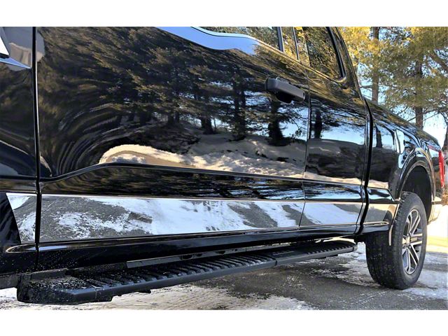 F-150 Rocker Panel Trim; Stainless Steel (21-24 F-150 SuperCrew w/ 6-1/ ...