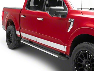 Rocker Panel Trim; Stainless Steel (21-24 F-150 SuperCrew w/ 5-1/2-Foot Bed)