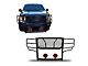 Rugged Heavy Duty Grille Guard with 7-Inch Red Round Flood LED Lights; Black (15-20 F-150, Excluding Powerstroke & Raptor)