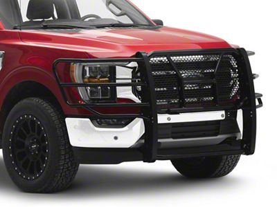 Rugged Heavy Duty Grille Guard with 20-Inch LED Light Bar; Black (21-23 F-150, Excluding Raptor)