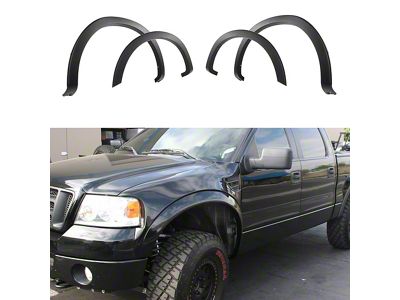 Rugged OE Style Fender Flares; Smooth Black (04-08 F-150 Styleside)