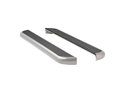 MegaStep 6.50-Inch Running Boards without Mounting Brackets; Polished Stainless (09-24 F-150 SuperCab w/ 5-1/2-Foot Bed; 04-24 F-150 SuperCrew)