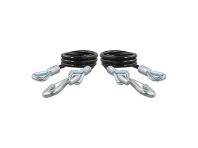 Safety Cables with Snap Hooks; 44-Inch; 7,500 lb.