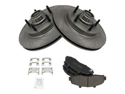 Semi-Metallic 5-Lug Brake Rotor and Pad Kit; Front (97-00 2WD F-150 w/ Rear Wheel ABS)