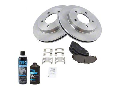 Semi-Metallic 5-Lug Brake Rotor and Pad Kit; Front (97-03 4WD F-150)