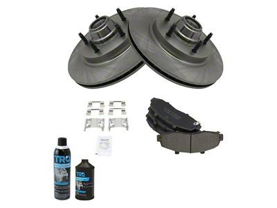 Semi-Metallic 5-Lug Brake Rotor and Pad Kit; Front (97-99 2WD F-150)