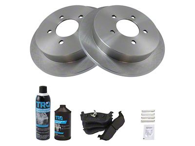 Semi-Metallic 5-Lug Brake Rotor and Pad Kit; Rear (97-03 F-150)