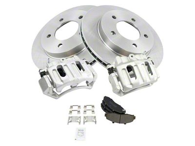 Semi-Metallic 5-Lug Brake Rotor, Pad and Caliper Kit; Front (99-03 4WD F-150 w/ Rear Disc Brakes)