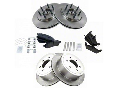 Semi-Metallic 6-Lug Brake Rotor and Pad Kit; Front and Rear (04-08 2WD F-150)