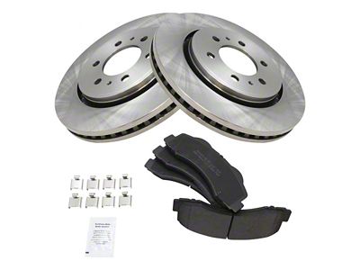 Semi-Metallic 6-Lug Brake Rotor and Pad Kit; Front (10-17 F-150)