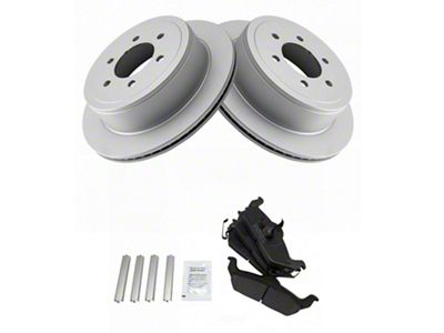 Semi-Metallic 6-Lug Brake Rotor and Pad Kit; Rear (04-11 F-150)