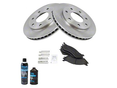 Semi-Metallic 7-Lug Brake Rotor and Pad Kit; Front (99-03 4WD F-150)