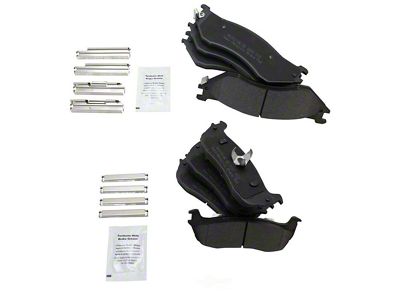 Semi-Metallic Brake Pads; Front and Rear (99-03 F-150 w/ 7-Lug)