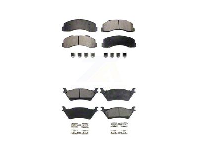 Semi-Metallic Brake Pads; Front and Rear (12-14 F-150; 15-17 F-150 w/ Manual Parking Brake)