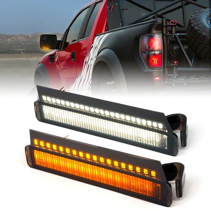 F150 Sequential LED Side Mirror Turn Signal Lights with Daytime Running Lights (0914 F150