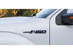 Side Emblem Insert Letters; Textured Black with Blue Outline (09-14 F-150, Excluding Raptor)