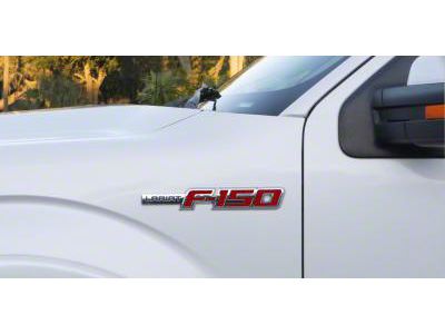 Side Emblem Insert Letters; Textured Red (09-14 F-150, Excluding Raptor)