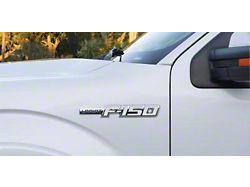 Side Emblem Insert Letters; Textured White (09-14 F-150, Excluding Raptor)