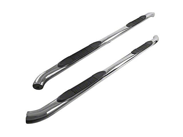 3-Inch Round Side Step Bars; Chrome (15-24 F-150 SuperCab)