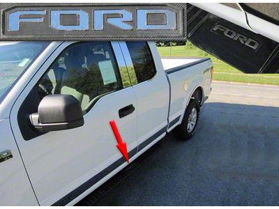 Side Step Letter Inserts; Stainless Steel (15-24 F-150, Excluding Raptor)