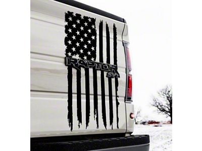 Side Tailgate Flag Decal; Red (10-14 F-150 Raptor)