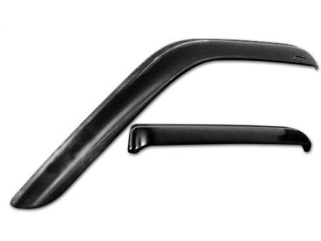 Snap-Inz In-Channel Sidewind Deflectors; Front and Rear; Smoke (04-14 F-150 SuperCab)