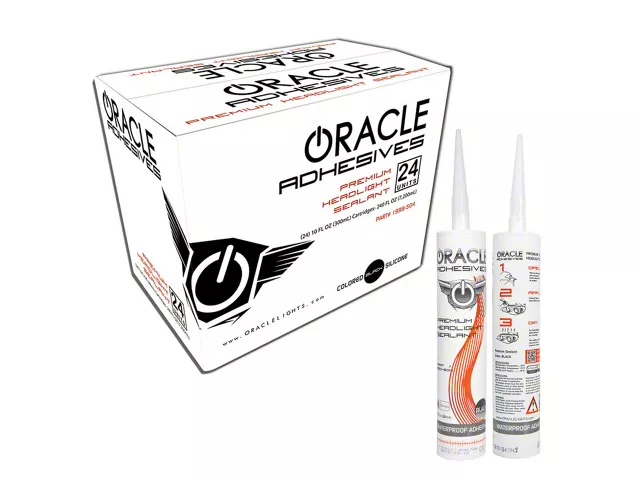 Oracle Silicone; Headlight Assembly Adhesive, Black, 10 oz Tube