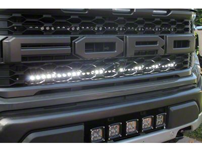 Single 40-Inch Amber LED Light Bar with Grille Mounting Brackets (21-23 F-150 Raptor)