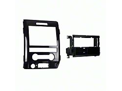 Single/Double Din Radio Installation Kit; Gloss Black (11-12 F-150 w/o Navigation)