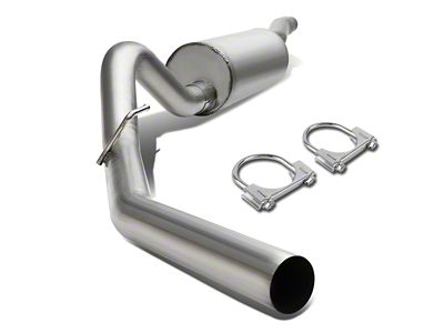 Single Exhaust System with Polished Tip; Side Exit (09-10 5.4L F-150)