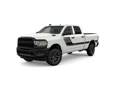 Speed Side Stripes; Gloss Black (04-24 F-150)