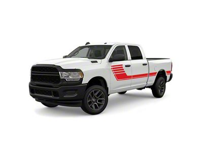 Speed Side Stripes; Red (04-24 F-150)