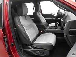 Sport Series Front Seat Covers; Gray/Black (Universal; Some Adaptation May Be Required)