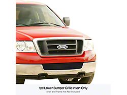 Stainless Steel Billet Lower Overlay Grille; Black (04-05 F-150)