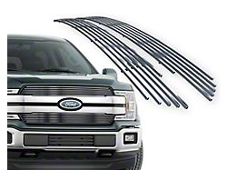 Stainless Steel Billet Upper Grille Overlay; Chrome (18-20 F-150 XL, XLT)