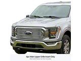 Stainless Steel Billet Upper Grille Overlay; Polished (21-23 F-150 XL, XLT)