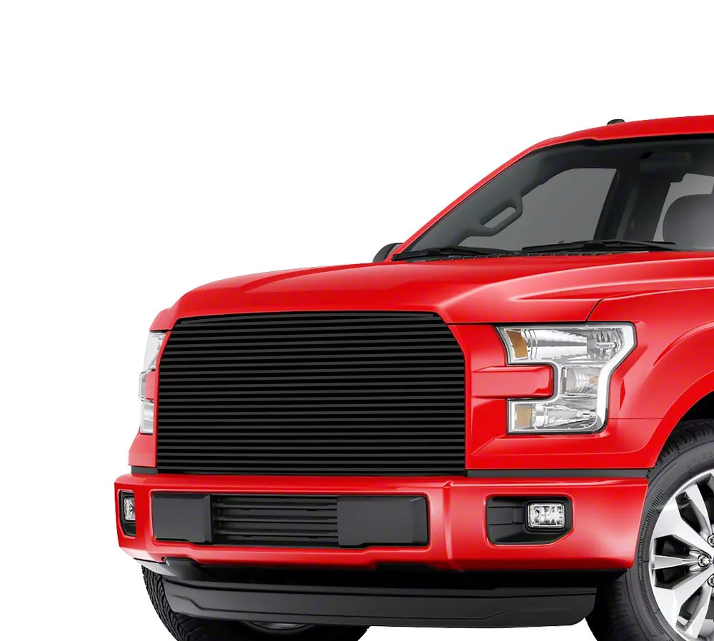 Stainless Steel Billet Upper Replacement Grille; Black (15-17 F-150, Excluding Raptor)