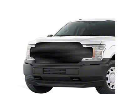 Stainless Steel Billet Upper Replacement Grille; Black (18-20 F-150, Excluding Raptor)