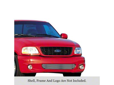 Stainless Steel Billet Upper Replacement Grille; Polished (15-17 F-150 w/o Forward Facing Camera, Excluding Raptor)