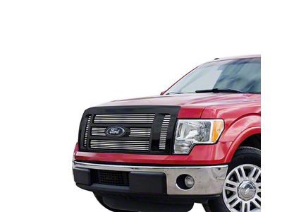 Stainless Steel Rivet Upper Grille Overlay; Chrome (09-12 F-150 Lariat, King Ranch)