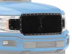 Stainless Steel Rivet Upper Replacement Grille; Black (18-20 F-150, Excluding Raptor)